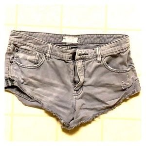 Free People dark grey denim shorts - 27